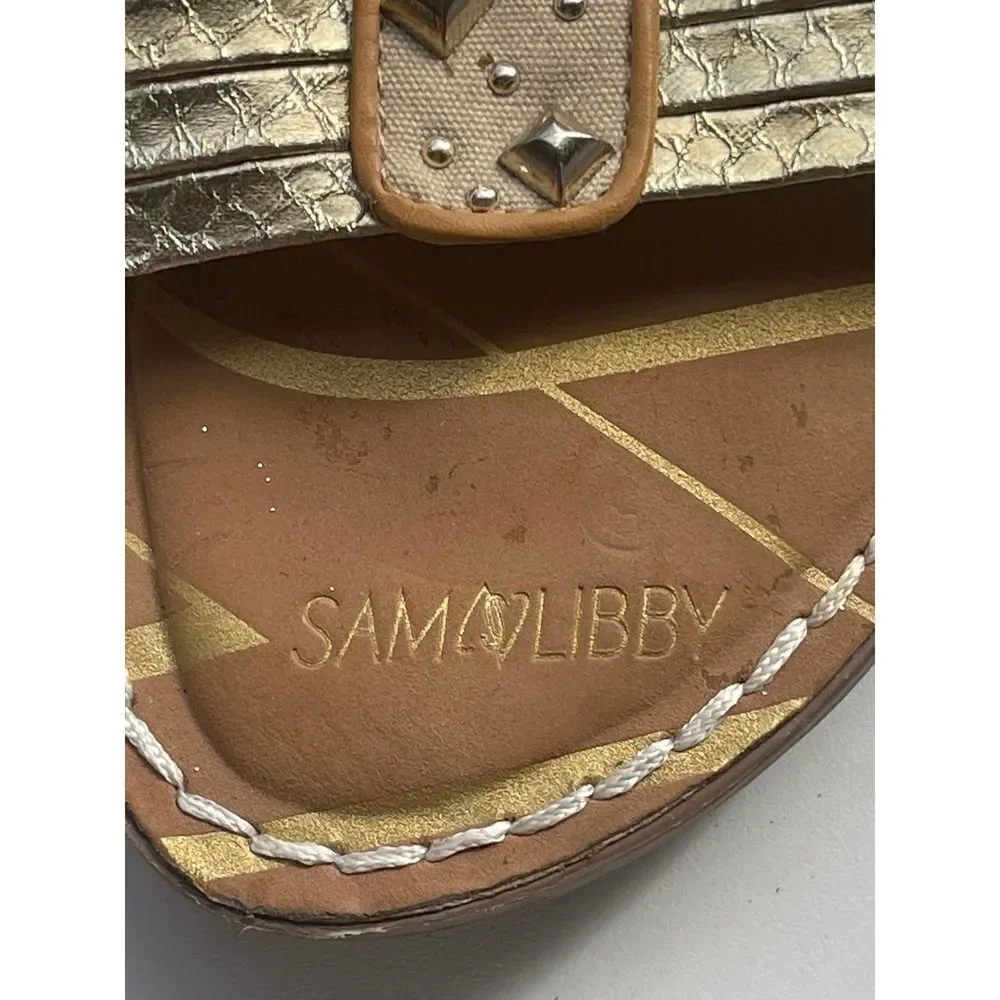 Sam Edelman Studded Leather Gladiator Sandals | Brown Gold | Size 9.5